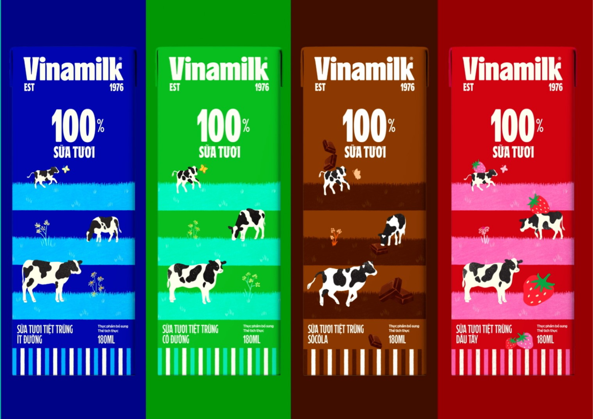 Bao bì sản phẩm sữa Vinamilk
