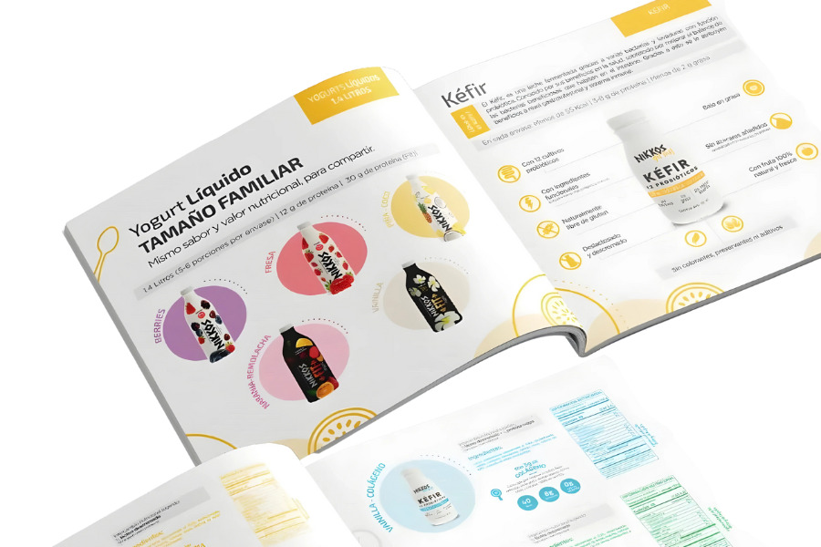 Mẫu catalogue thiết kế bắt mắt cho sản phẩm sữa