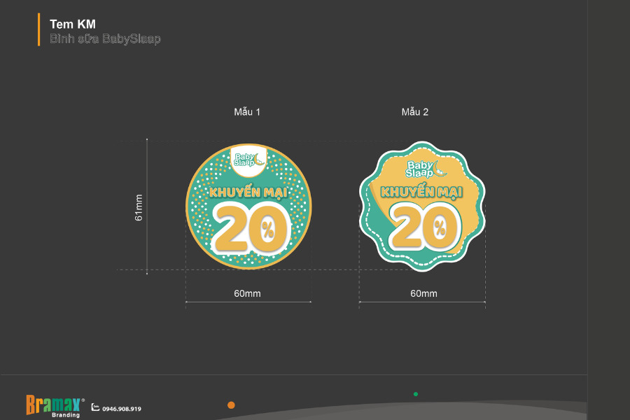 Mẫu thiết kế tem nhãn cho sản phẩm bình sữa