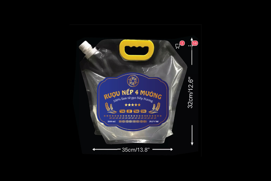 Mẫu thiết kế bao bì - tem nhãn cho sản phẩm rượu nếp 