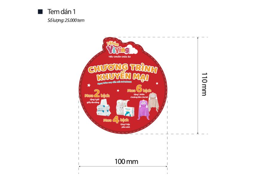 Thiết kế và in ấn tem nhãn cho thương hiệu Kim Cương Đỏ 